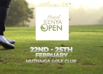 Golfers teeing off at Muthaiga Golf Course during the Magical Kenya Open