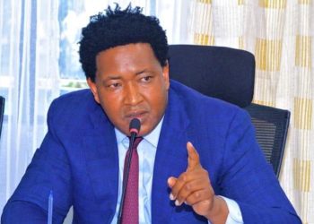 Senate Minority Whip Ledama ole Kina addressing the Senate